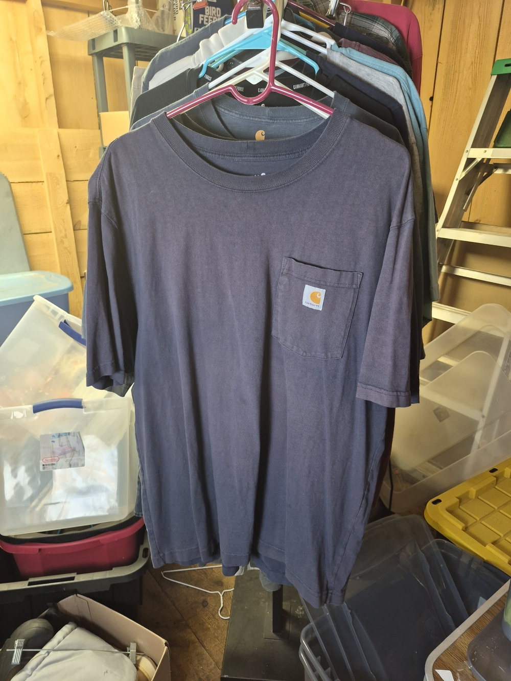 Carhartt Men’s Navy Pocket Short-Sleeve Tee Bin 50